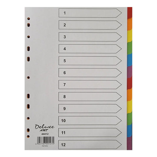 Deluxe Manila Divider A4 12 Tabs - Premium Office Organizer UAE | Dubai Abu Dhabi Sharjah