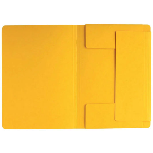 Premium Manila Folder A4 with Elastic Fastener - Yellow | Office Supplies UAE