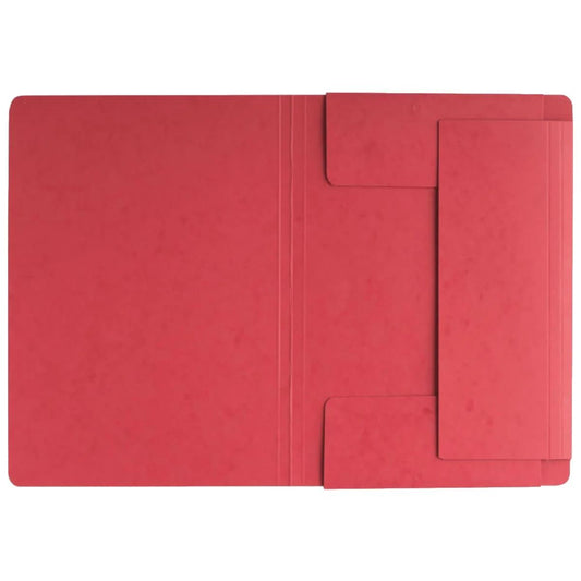 Premium Manila Folder A4 with Elastic Fastener - Red | UAE Office Supplies