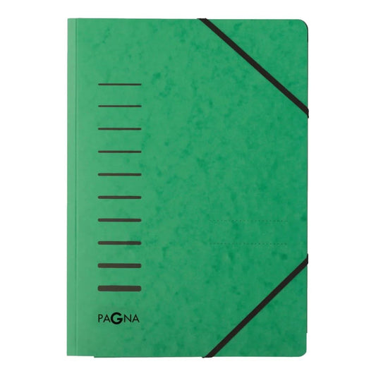 Pagna Manila Folder A4 with Elastic Fastener Green - Premium Office Supplies UAE