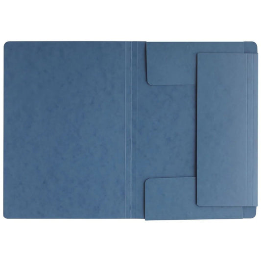 Premium Manila Folder A4 with Elastic Fastener - Blue | UAE Office Supplies