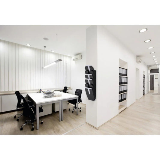 Durable FLEXIPLUS 6 A4 Wall Mounted Brochure Holder Dubai Abu Dhabi UAE - 6 Tier Transparent Display Stand