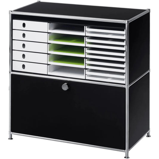 Styro Styroval PRO Office Drawer Organizer - 5 Open Drawers Black | UAE Delivery