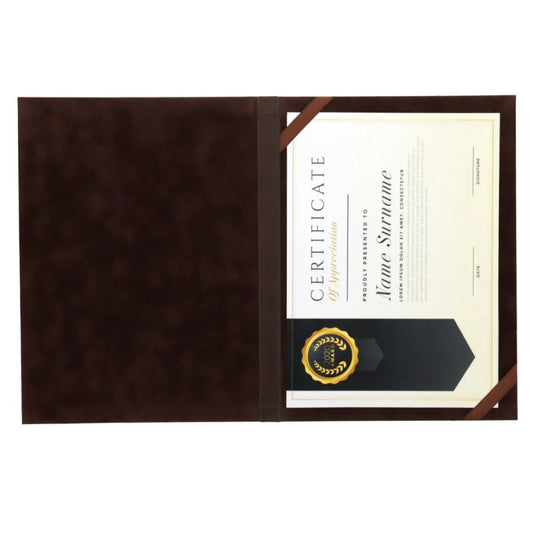 Konrad S. Certificate Holder A4 PU Leather Brown - Premium UAE Made | Dubai Abu Dhabi Sharjah