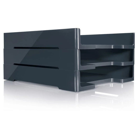Sigel EYESTYLE Letter Tray Anthracite - Premium Office Organizer UAE | Dubai Abu Dhabi Sharjah