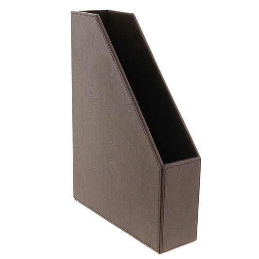 Konrad S. Magazine Rack PU Leather Brown - Premium Office Organizer UAE | Dubai Abu Dhabi Sharjah