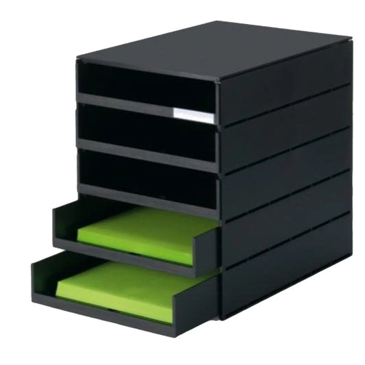 Styro Styroval PRO Office Drawer Organizer - 5 Open Drawers Black | UAE Delivery