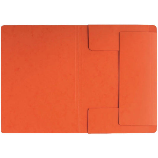 Premium Manila Folder A4 with Elastic Fastener - Orange | Office Supplies UAE