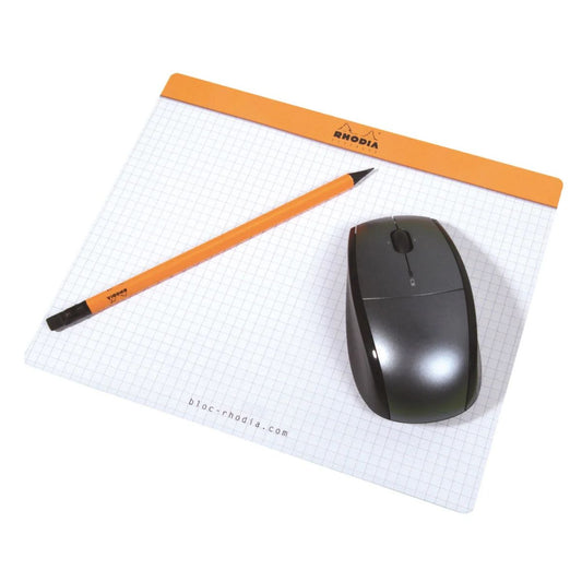 RHODIA Clic Bloc Paper Mouse Pad UAE | Premium Office Supplies Dubai Abu Dhabi | 190x230mm Orange/White