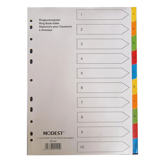 Manila Colored A4 File Dividers - Premium Office Supplies UAE | Dubai Abu Dhabi Sharjah