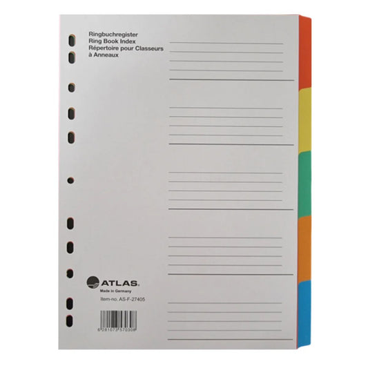 Atlas Manila Divider A4 5 Tabs - Premium Office Supplies UAE | Dubai Abu Dhabi Sharjah