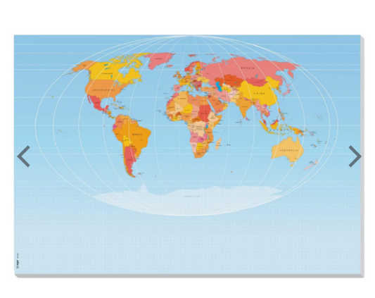 Sigel World Map Desk Pad UAE | Premium Office Supplies Dubai Abu Dhabi | 595x410mm