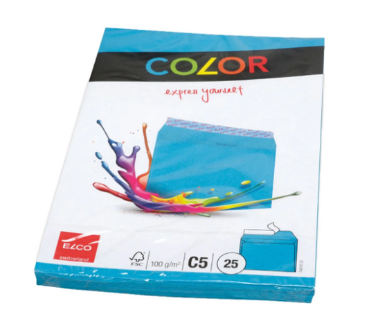 Elco Color Envelope C5 Blue - Premium Office Supplies UAE | Dubai Abu Dhabi Sharjah