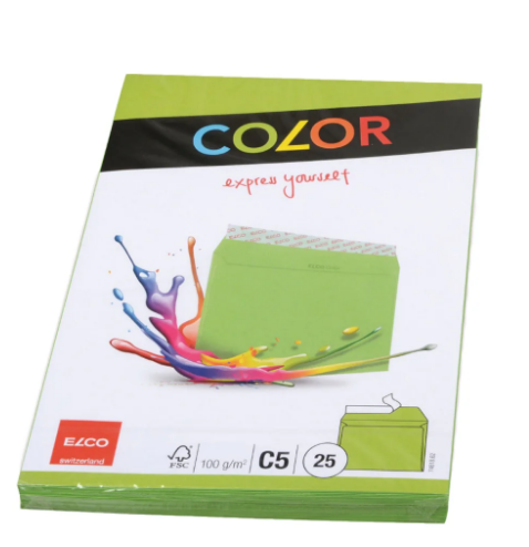 Elco Color Envelope C5 Green - Premium Office Supplies UAE | Dubai Abu Dhabi Sharjah
