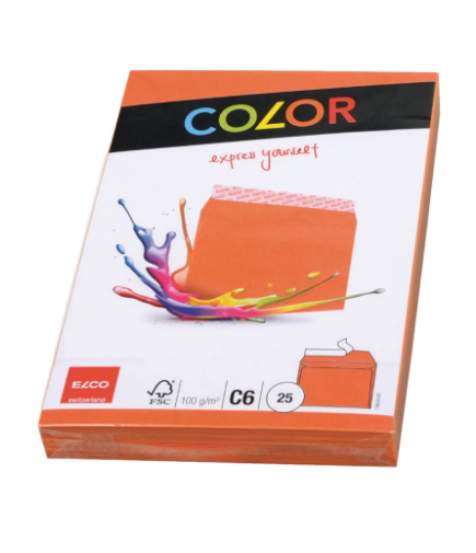Elco Color Envelope C6 Orange - Premium Office Supplies UAE | Dubai Abu Dhabi Sharjah