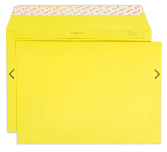 Elco Color Envelope C4 Yellow - Premium Office Supplies UAE | Dubai Abu Dhabi Sharjah