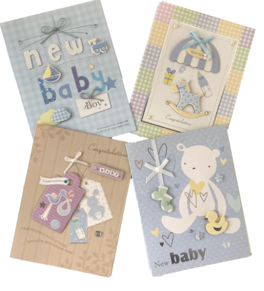 New Baby Congratulations Cards UAE | Premium Greeting Cards Dubai Abu Dhabi | 105x140mm with Envelope