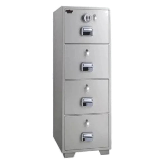 Eagle SF-680-4EKK Fire-Resistant Filing Cabinet – 4 Drawers, Digital + 4 Key Lock System