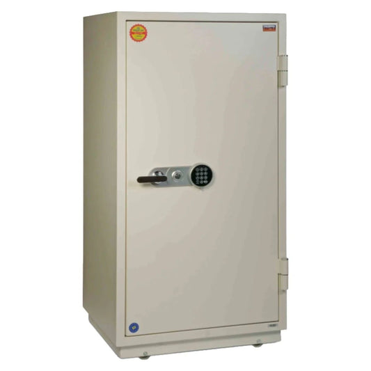 Valberg FRS-133 EL Fire-Resistant Safe – White, Digital + Key Lock System