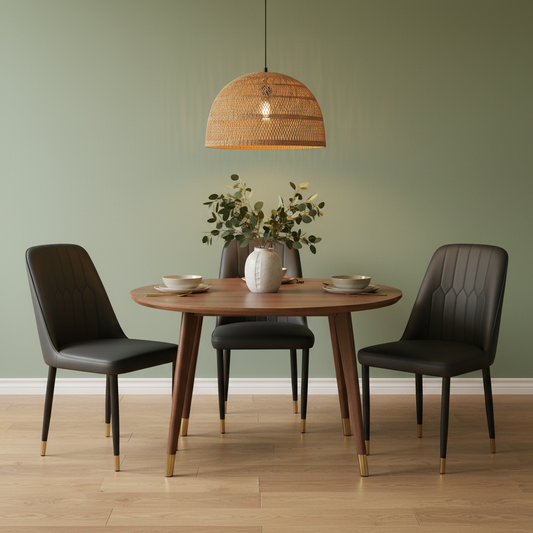 PU Dining Chair with Metal Legs IH-34 | INFINI HOMES UAE