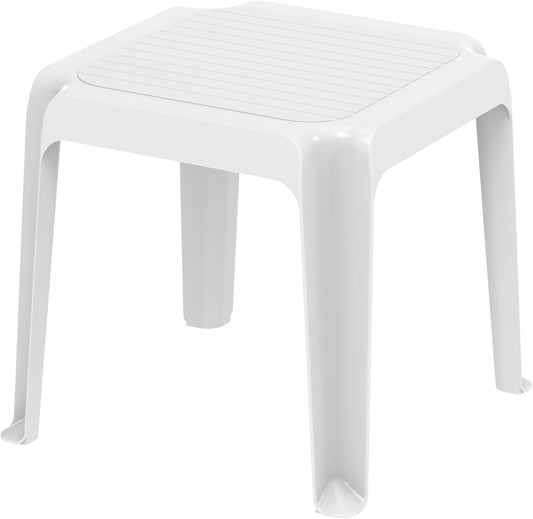 Premium Plastic Regina Low Square Table - UAE Wide Delivery | Dubai Abu Dhabi Sharjah White
