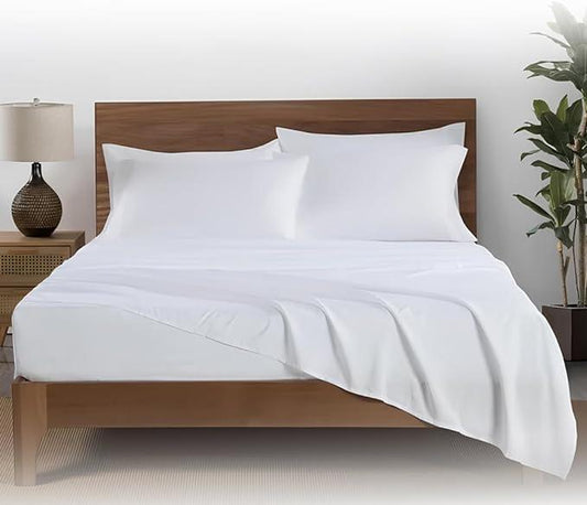 INFINI HOMES Flat Bedsheet- Premium Quality Soft and Breathable Fabric for Luxurious Comfort Cotton Plain
