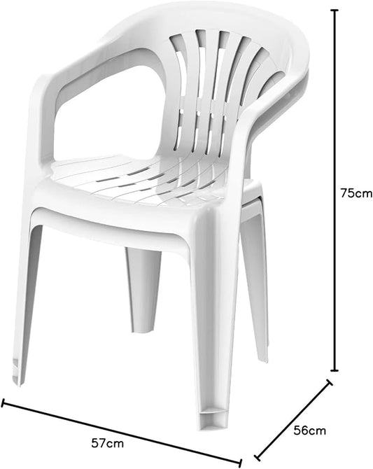 Premium Duchess Chair Set of 2 - White Plastic Outdoor Chairs UAE | Dubai Abu Dhabi Sharjah