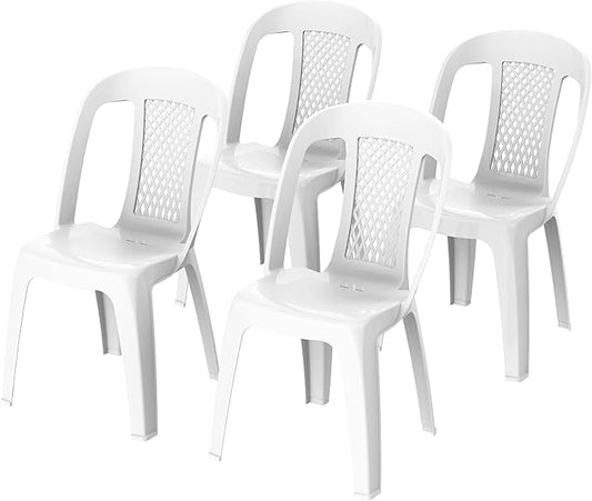 Premium Regal Chairs Set of 4 Beige - UAE Wide Delivery | Dubai Abu Dhabi Sharjah White