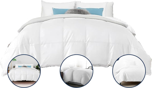 INFINI HOMES Microfiber Duvet - Box Double 220x240cm Polyester - Soft Lightweight Luxurious