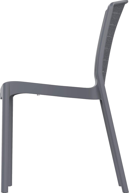 Cedargrain Resin Outdoor Armless Chair - Premium Furniture UAE | Dubai Abu Dhabi Sharjah