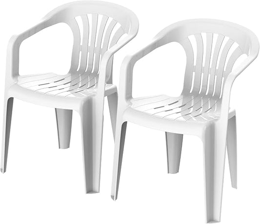 Premium Duchess Chair Set of 2 - White Plastic Outdoor Chairs UAE | Dubai Abu Dhabi Sharjah