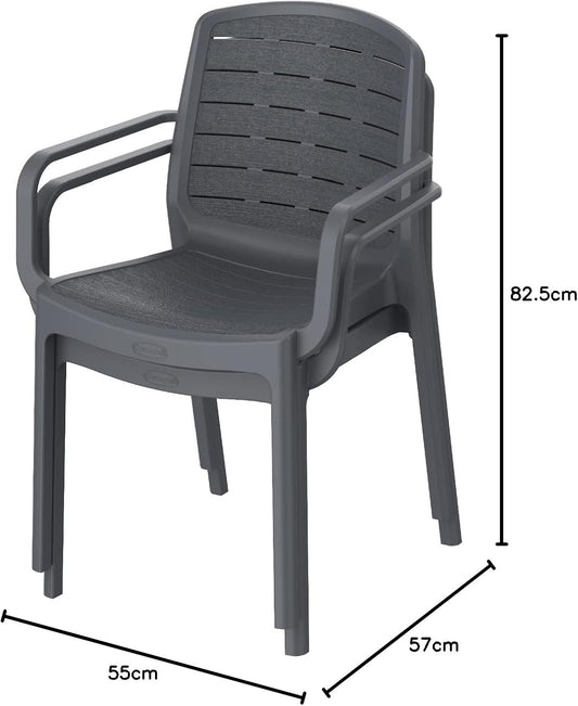 Premium Cedargrain Armchair Set - Dark Grey | UAE Furniture Collection