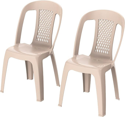 Premium Regal Chairs Set of 2 - Beige Outdoor Furniture UAE | Dubai Abu Dhabi Sharjah Beige