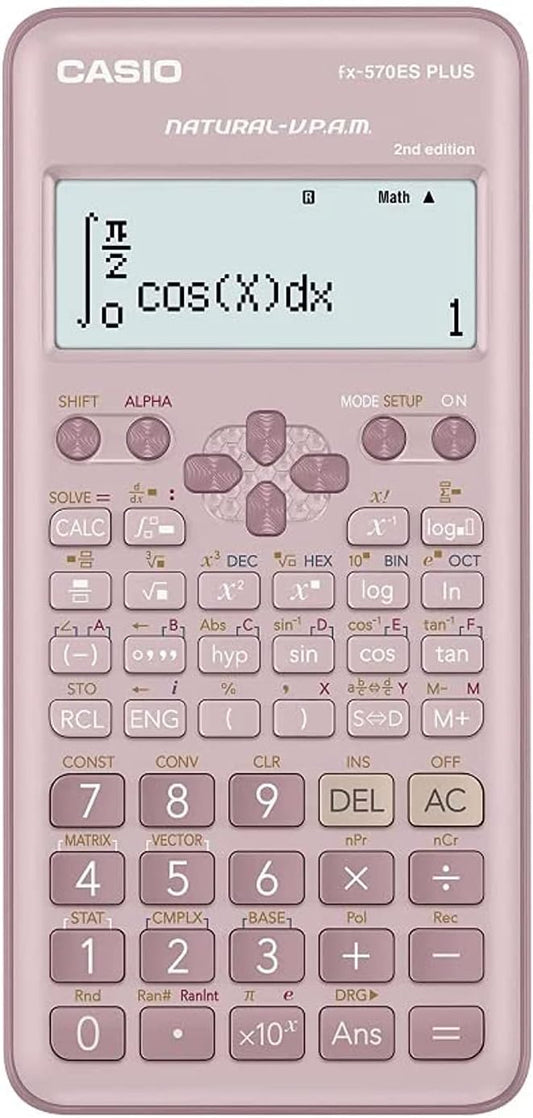 Casio FX-570ES PLUS Scientific Calculator Pink - 417 Functions | UAE Stock