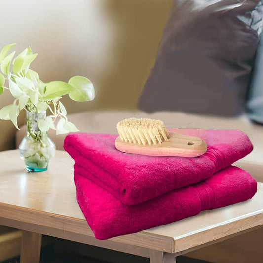 INFINI HOMES Luxury Face Towel - Premium Cotton Bath Linen Dubai UAE (Fuchsia Pink, 30x30cm)