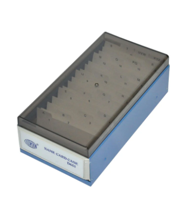 FIS Name Card Case with Index 600 Cards Blue - Professional Business Card Organizer UAE