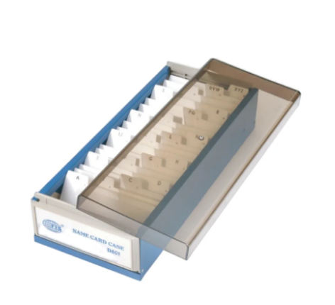 FIS Name Card Case with Index 800 Cards Blue - UAE Business Card Organizer Dubai Abu Dhabi