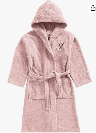 INFINI HOMES Daffodil Monogrammed Kids Bathrobe - Premium Terry Cotton Hooded Robe for 6 Year Olds (108x104cm) - UAE Wide Delivery