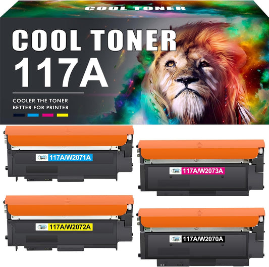 HP 117A Compatible Toner Cartridge Set - 4 Pack for HP Color Laser 150 178 179 Printers UAE