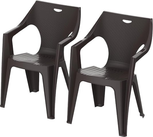 Set of 2 Duke Chair, Dark Brown
