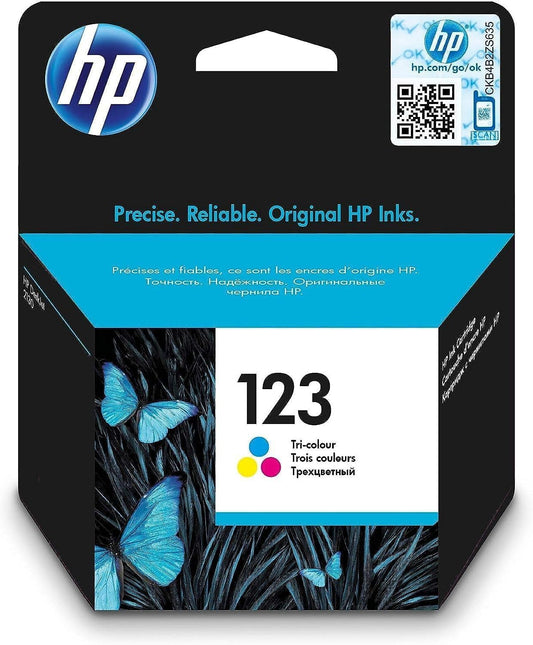 HP 123 Tri-Colour Ink Cartridge Original - Compatible with HP DeskJet Printers UAE