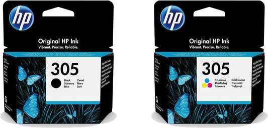 HP 305 Ink Cartridges Black & Color Combo Pack - Original for DeskJet Printers UAE