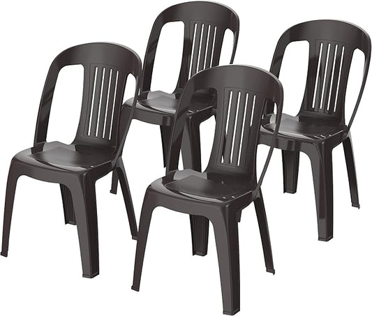Premium Contessa Chairs Set of 4 - Beige | UAE Furniture Delivery Dubai Abu Dhabi Dark Brown