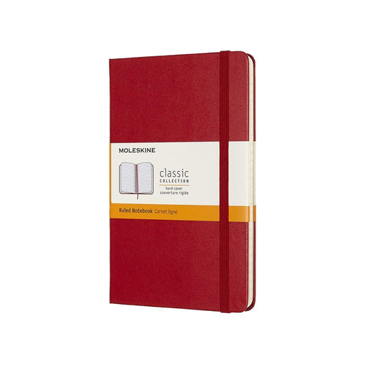 MOLESKINE Classic Notebook A5 Hardcover Ruled 240 Pages Red - UAE Delivery to Dubai, Abu Dhabi & All Emirates