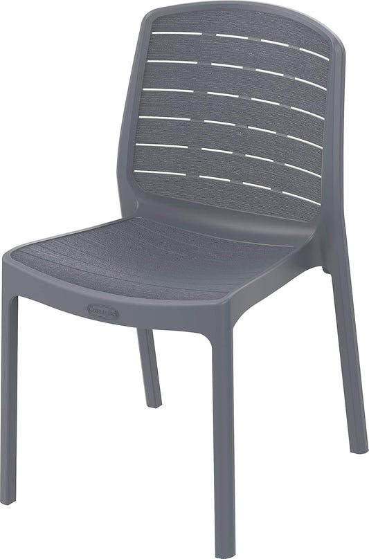 Cedargrain Resin Outdoor Armless Chair - Premium Furniture UAE | Dubai Abu Dhabi Sharjah Dark Grey