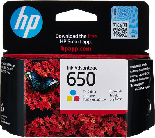 HP 650 Tri-Colour Ink Cartridge - Original Ink Advantage for HP Printers UAE