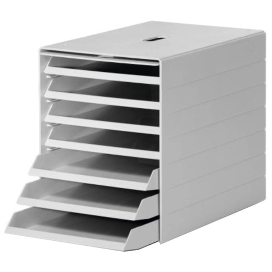 Durable Idealbox Plus Letter Tray with Front Door Grey - Premium Office Storage UAE