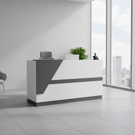 INFINI HOMES Reception Table UAE - Model RCP-140-WT 140x60x105cm Dubai Abu Dhabi Sharjah