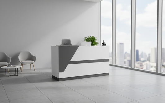 Reception Desk 180cm with Drawers UAE | Modern Office Reception Table Dubai