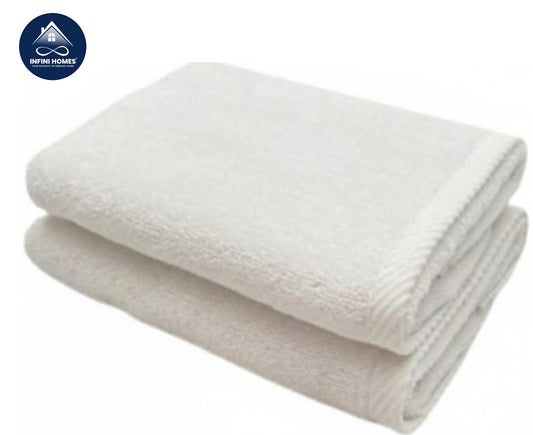 INFINI HOMES Iris White Luxury Hand Towel Set - Premium 100% Combed Cotton Bath Linen UAE